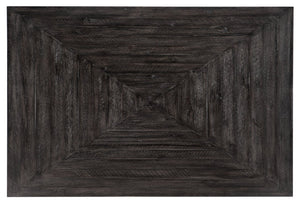 Hooker Furniture St. Armand Rectangular Cocktail Table With Distressed Acacia Top And Brushed Pewter Metal Base, Modern Minimalism Blacks 5601-80109-BLK