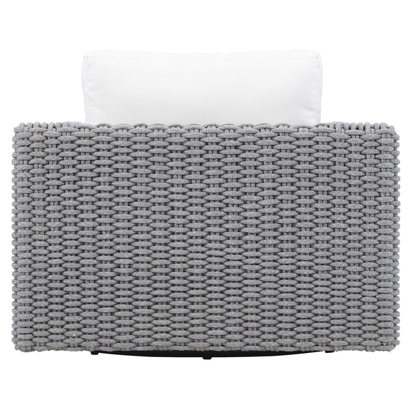 Bernhardt Bernhardt Capri Swivel Outdoor Chair With Quick-Dry Cushions, Handcrafted Rope Base, Weather-Ready Durability OP102SC