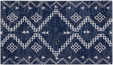 Nourison Brixton BRX01 Machine Made Loom-woven Tribal Border Indoor Only Modern & Contemporary Bohemian Rug Navy, Navy 64% Polyester,34% Cotton,2% Other 99446887214