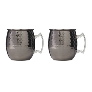 Lenox Cambridge 20 Oz Hammered Black Moscow Mule Mugs, Set of 2 NO COLOR METAL EP75HM1BKCB1BM