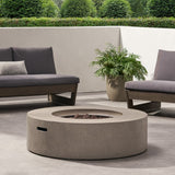 Christopher Knight Home® Noble House 50 000 Btu Round Mgo Fire Table Tank Outside