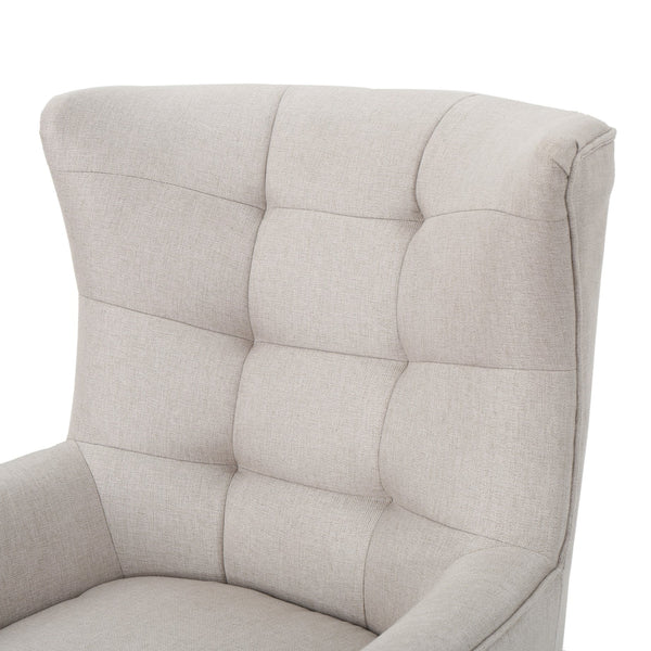 English Elm Club Chair Tufted Back Rubberwood Legs Mid-century Modern Accent Seat for Living Rooms 60751.00WET