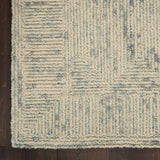 Nourison Vail VAI04 Handmade Tufted No Border Indoor Only Modern  Rug Ivory Grey Teal, Ivory Grey Teal 100% Wool 99446794727