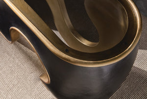 Hooker Furniture Melange Smoked Glass Console Table With Matte Black Frame And Gold Accents — Minimalist Luxe Statement 628-85721-99