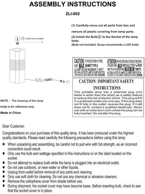 Surya Zelie Minimalist Table Lamp - 13" Stylish Accent Lamp In Luxurious Travertine For Modern Decor Body, Beige,Cord, Black Travertine Zli-002