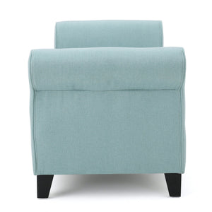 English Elm Hayes Upholstered Storage Bench with Rolled Arms for Entryway Bedroom or Living Room 57735.00LBL