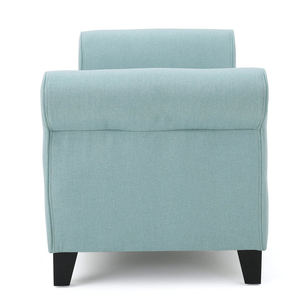 English Elm Hayes Upholstered Storage Bench with Rolled Arms for Entryway Bedroom or Living Room 57735.00LBL