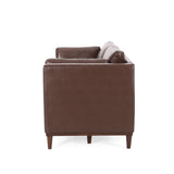 Christopher Knight Home® - Noble House - Warbler Contemporary Faux Leather Upholstered 3 Seater Sofa