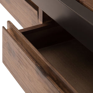 English Elm Erina Rustic Natural Aged Brown Desk – Handcrafted Acacia Wood With Industrial Metal Frame For Home Office B136P158622