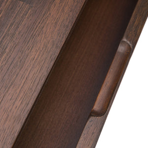 English Elm Lowry Console Sofa Table - Distressed Charcoal Brown, Solid Acacia, Modern Industrial Design, Storage B136P158851