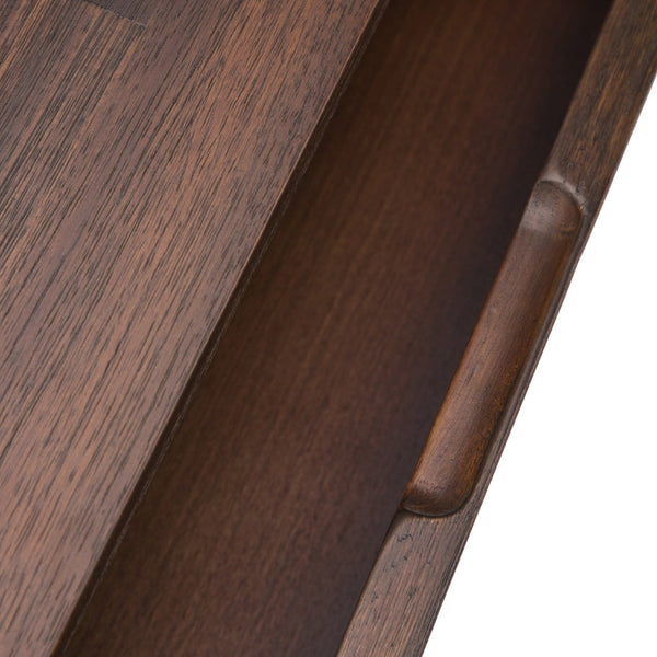 English Elm Lowry Console Sofa Table - Distressed Charcoal Brown, Solid Acacia, Modern Industrial Design, Storage B136P158851