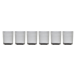 Lenox Oneida Stackables Smoke Tall Glasses, Set of 6 Taupe ,Grey, SMOKE GLASS,CRYSTAL 895986