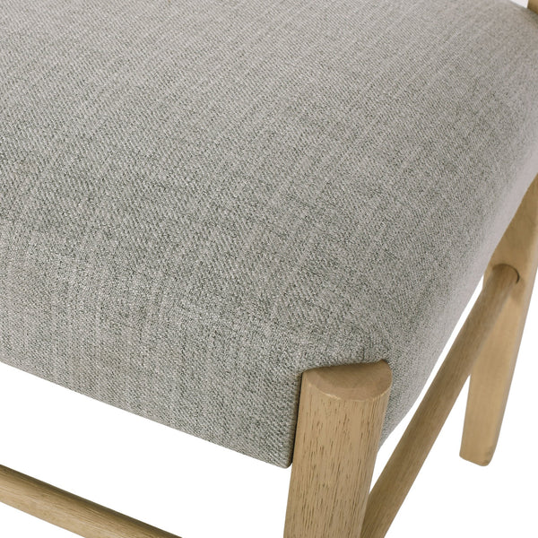 English Elm Christopher Knight Home® - DINING Chair Set of Two Farmhouse Ladder Back Upholstered Rubberwood Seats with Tapered Legs for Cozy Appeal Grey 73988.00GRY