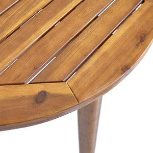 English Elm Stamford Round Solid Acacia Outdoor Bistro Table Weather Resistant Patio Dining 62919.00