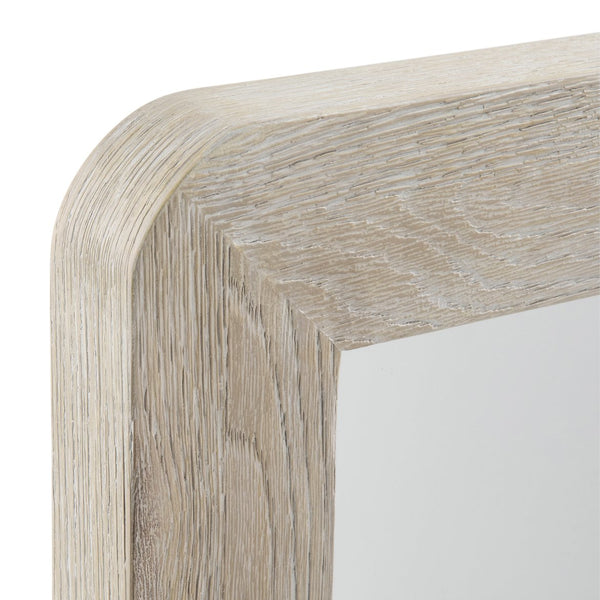 Bernhardt Bernhardt Antibes Mirror With Rustic Roz Oak Frame, Rounded Corners, Reversible Horizontal/Vertical Mounting 350334