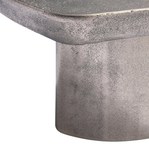 Bernhardt Bernhardt Sculptural Clawson Cocktail Table In Graphite Cast-Aluminum, Irregular Pentagon Top, Outdoor-Ready 338014B