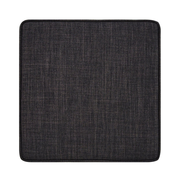 Homelegance By Top-Line Sumiko Linen X-Base Nailhead 17-inch Stool Grey Wood