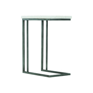 Bernhardt Bernhardt Sausalito Terrazzo Outdoor Side Table — Compact 12.5"W X 26"H Cantilevered Steel Base, Weather-Resistant Finish X01107