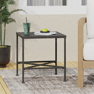 English Elm Christopher Knight Home® - LUNA Black Iron End Table – Powder-Coated Modern Accent Table 16.75"W x 16"H, Durable Stylish Decor 57637.00