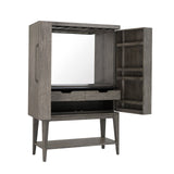 Scott Living Home Griffith Bar Cabinet Gray with Light Wood Finish P367DJ500 Pulaski Furniture