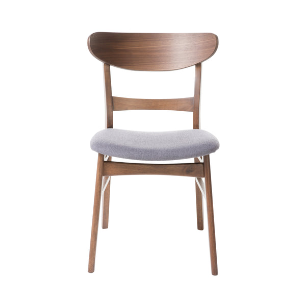English Elm [video] Rubberwood Dining Chairs Set of 2 Upholstered Mid-century Seats for Modern Homes 58915.00DGY