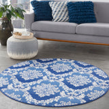 Nourison Whimsicle WHS01 Machine Made Power-loomed No Border Indoor Only Farmhouse  Rug Blue, Blue 100% Polypropylene 99446830463