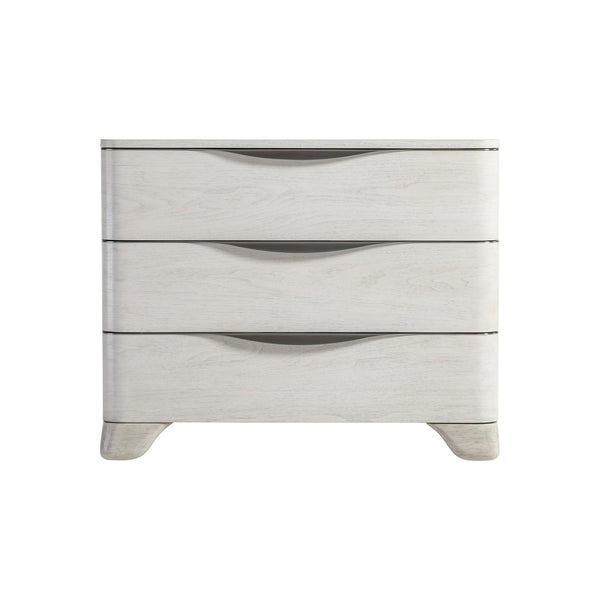 Bernhardt Bernhardt Sereno Walnut 3-Drawer Nightstand With Faux Stone Base, Soft-Close Drawers & Usb Charging 329230