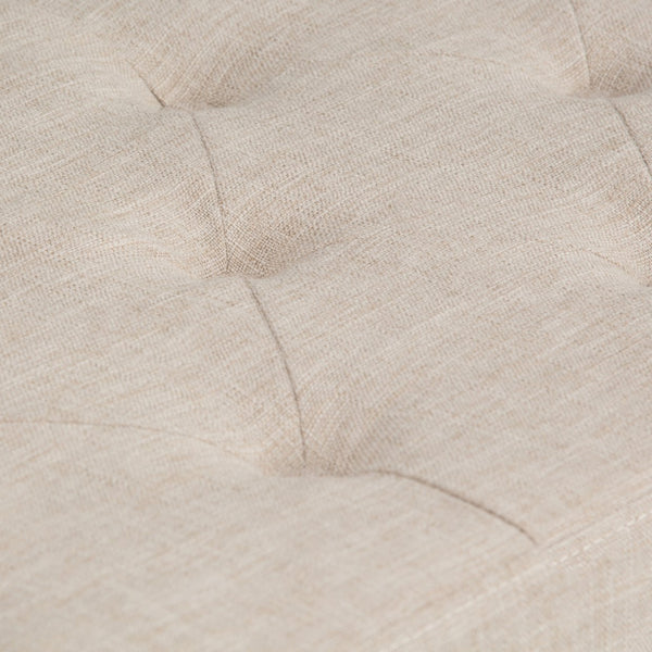 English Elm Hamilton Storage Ottoman - Stylish Natural Linen Upholstered Bench With Hidden Storage & Comfort B136P159919