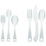 Oneida Little Love 6-Piece Kids Flatware Set, 18/10 Stainless Steel, Heart Design