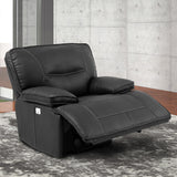 Parker House Parker Living Spartacus - Black Power Recliner Black 70% Polyester, 30% PU (W) MSPA#812PH-BLC