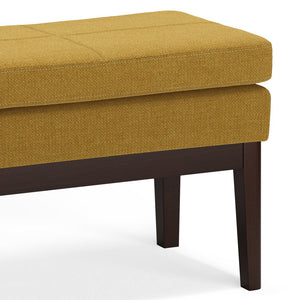 English Elm Carlson Mid-Century Marigold Ottoman Bench - Stylish Compact Seating For Entryway, Living Room & More B136P159239