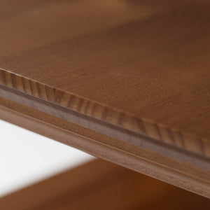 English Elm Acadian End Table - Elegant Solid Wood Design In Light Golden Brown With Open Shelves For Storage B136P159399