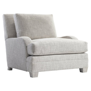 Bernhardt Bernhardt Rollins Fabric Chair In Weathered Bone — Plush Feather-Down Seat, Low Arms, Made-To-Order P7102A