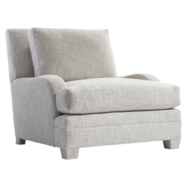Bernhardt Bernhardt Rollins Fabric Chair In Weathered Bone — Plush Feather-Down Seat, Low Arms, Made-To-Order P7102A