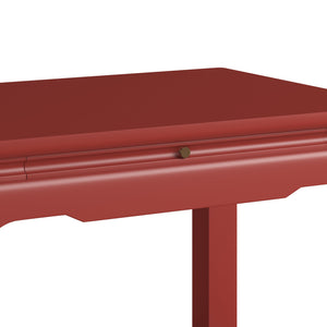 A.R.T. Furniture Eave Bedside Table - Stunning Candy Apple Red Nightstand With Asian Flair For Your Bedroom Decor Red Material(S), Poplar And Parawood Solids 336140-1819