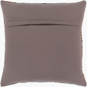 Surya Zander Rustic 20" Accent Pillow Kit - Create Unique Home Decor With Leather & Cotton Components Dark Brown Hair On Hide,Polyester,Cotton Znd001-2020p
