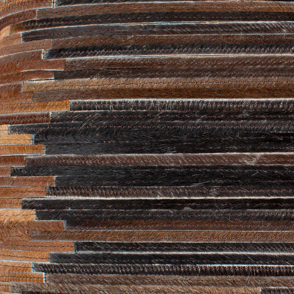 Surya Zander Rustic 20" Accent Pillow Kit - Create Unique Home Decor With Leather & Cotton Components Dark Brown Hair On Hide,Polyester,Cotton Znd001-2020p