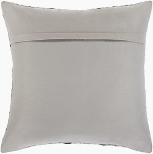 Surya Zander Rustic 20" Accent Pillow Kit - Create Unique Home Decor With Leather & Cotton Components Dark Brown Hair On Hide,Polyester,Cotton Znd003-2020p