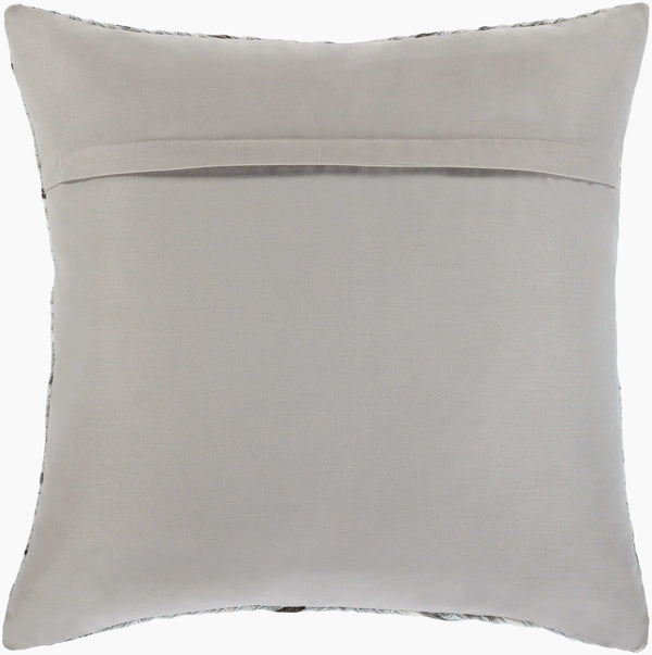 Surya Zander Rustic 20" Accent Pillow Kit - Create Unique Home Decor With Leather & Cotton Components Dark Brown Hair On Hide,Polyester,Cotton Znd003-2020p