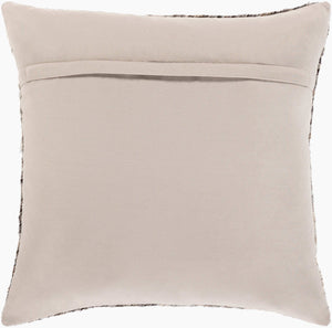 Surya Zander Rustic 20" Accent Pillow Kit - Create Unique Home Decor With Leather & Cotton Components Black Hair On Hide,Polyester,Cotton Znd004-2020p