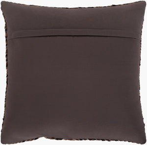 Surya Zander Rustic 20" Accent Pillow Kit - Create Unique Home Decor With Leather & Cotton Components Caramel Hair On Hide,Polyester,Cotton Znd005-2020