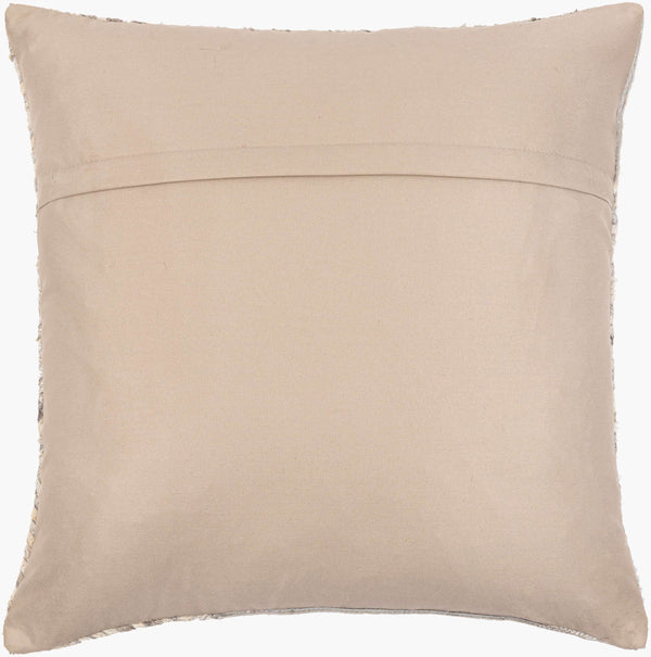 Surya Zander Rustic 20" Accent Pillow Kit - Create Unique Home Decor With Leather & Cotton Components Medium Gray Hair On Hide,Polyester,Cotton Znd006-2020