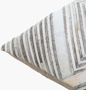 Surya Zander Rustic 20" Accent Pillow Kit - Create Unique Home Decor With Leather & Cotton Components Medium Gray Leather,Polyester,Cotton Znd007-2020p