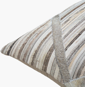 Surya Zander Rustic 20" Accent Pillow Kit - Create Unique Home Decor With Leather & Cotton Components Gray Leather,Polyester,Cotton Znd008-2020