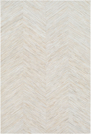 Surya Zander Glam Modern 2' X 3' Handmade Rug - Luxurious Hair On Hide, Low Maintenance & Elegant Design Cream Hair On Hide Znd1001-23