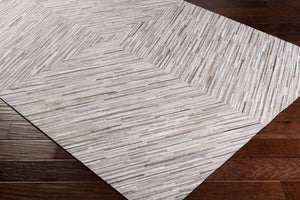 Surya Zander Glam Modern 2' X 3' Handmade Rug - Luxurious Hair On Hide, Low Maintenance & Elegant Design Cream Hair On Hide Znd1003-23