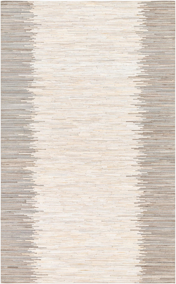 Surya Zander Glam Modern 2' X 3' Handmade Rug - Luxurious Hair On Hide, Low Maintenance & Elegant Design Ivory Hair On Hide Znd1004-23