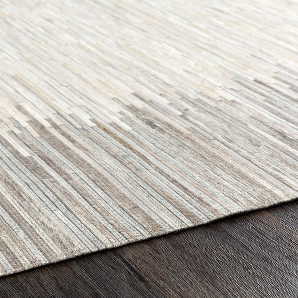 Surya Zander Glam Modern 2' X 3' Handmade Rug - Luxurious Hair On Hide, Low Maintenance & Elegant Design Ivory Hair On Hide Znd1004-23