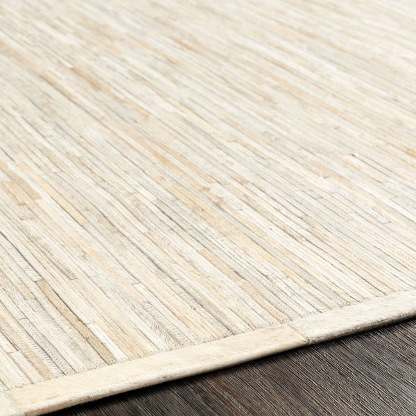 Surya Zander Glam Modern 2' X 3' Handmade Rug - Luxurious Hair On Hide, Low Maintenance & Elegant Design White Hair On Hide Znd1006-23