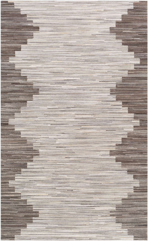 Surya Zander Glam Modern 2' X 3' Handmade Rug - Luxurious Hair On Hide, Low Maintenance & Elegant Design Silver Gray Hair On Hide Znd1007-58